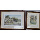 Signe dJudy Boyes lake district prints: titles Rose & Wisteria Cottage & Maple Tree Corner(2)