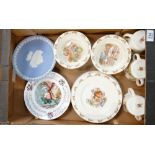 A mixed collection of items to include: Royal Doulton Bunnykins dinnerware including plates,