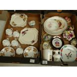 A mixed collection of items to include: Crown Staffs floral decorated part tea set,