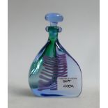 Karlin Rushbrooke Glassware perfume bottle: signed to base