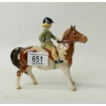 Beswick girl on skewbald pony 1499: leg restuck