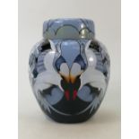 Moorcroft Silver Gulls Ginger Jar: Trial piece 6/6/12, height 20cm,