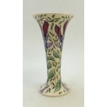 Moorcroft Trumpet Vase: decorated with p