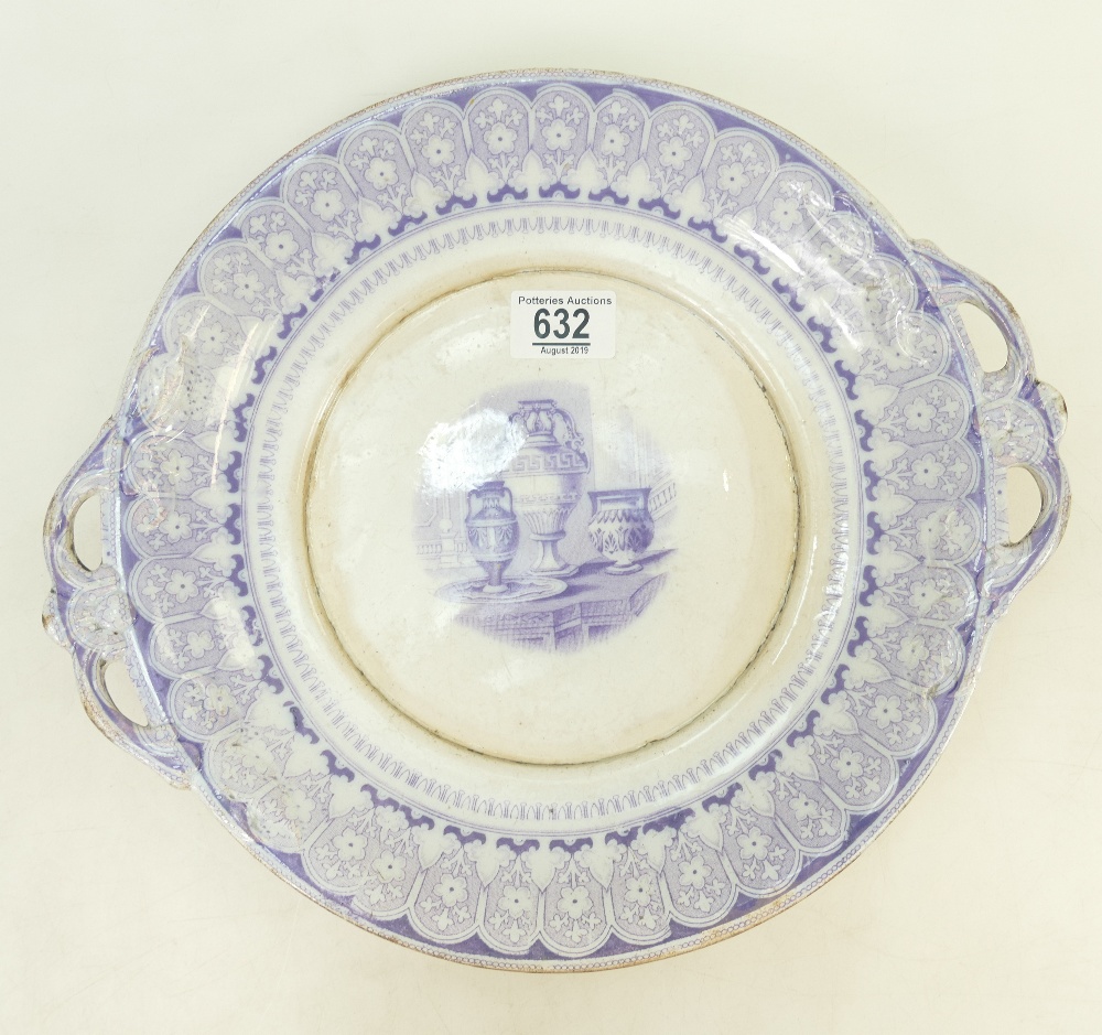 19th century blue and white two handled