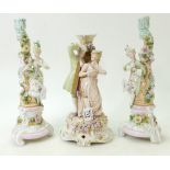 Garniature German figures / candlesticks