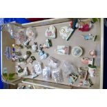 A collection of Border Fine Art Figures: to include trinklet box, clocks figures etc (1 tray) ( 34)