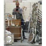 Geometric Mirror: 100 x 78cm x 2 (please refer to conditions on lot 599)