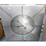 Storage Type Aluminium Style Wall Clock: 94 x 94cm ( please refer to conditions on lot 599)