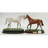 Desert Orchid on plinth DA184: together with Red Rum DA226 (2)