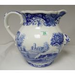 A large Spode Italian design Handled Water jug: height 30cm