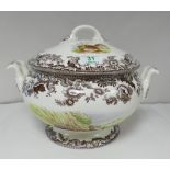 A large Spode Woodland design soup tureen: height 26cm