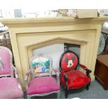 Large Stone Effect Fire Surround: (please refer to conditions on lot 599)