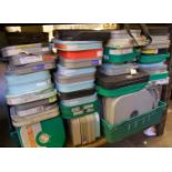 A large quantity of cased master broad cast video tapes: various makes and subjects