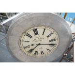 Large Aluminium Framed Paris Wall Clock: diameter 120cm ( please refer to conditions on lot 599)