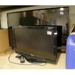 A Grundig 22" lcd television: together with a Bush 40" lcd television. Both with remote