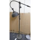 Painted Black Wrought Iron Adjustable Floor Lamp: (please refer to conditions on lot 599)