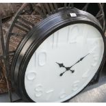 Large Wrought Iron Wall Clocks (2): (please refer to conditions on lot 599)