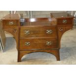 Arts and Crafts Mahogany Dressing Table: Modified with no mirror, 89cm height,
