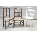 Ash Rush Seated Farmhouse chair similar Pine item and Oak Parlour chair (3)