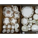 Colclough Floral Royale patterned tea set: together with Royal Stafford & Hancocks branded similar