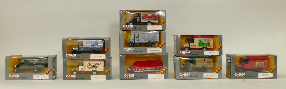 A collection of Corgi Advertising Cars, Trucks & Coach to include: Castrol Motor Oil, Duchams Oils,