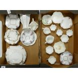 A large collection of Shelley Pottery Items including; Teapots, cups saucers, side plates.