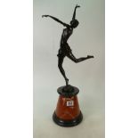 A Large Bronze Art Deco Figure: Figure o