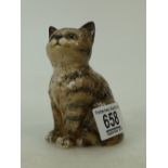 Beswick Grey Swiss Roll kitten: seated m