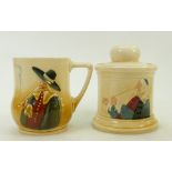 Royal Doulton Seriesware Jug and Tobacco Jar: Royal Doulton Seriesware jug and tobacco jar & cover