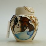 Moorcroft Happy Staffies Dog Ginger Jar: Tubing Master (confirmed by Elise Adam) Designed by Vicky