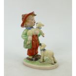 Beswick Hummel figure of Boy with Lambs: Beswick Hummel large figure of boy with lambs model 914,