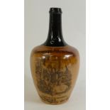 Doulton Dewars Perth Whisky Flask: Doulton Stoneware Dewars Perth whisky flask, height 25cm.