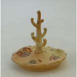 Royal Worcester hand painted Ring Stand: Ring tree,