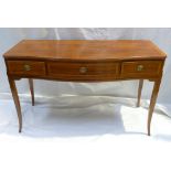 Reproduction Mahogany Inlaid Ladies Writing Table: w122 x d51 x h77cm