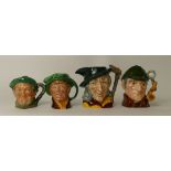Royal Doulton small Character Jugs: Pied Piper, 'Arriet,
