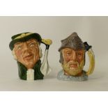 Royal Doulton Small Character Jugs Regency Beau and Gladiator: Regency Beau D6562 together with