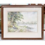 Anthony Forster local artist: Original watercolour of Trentham Hall and Gardens,