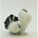 Royal Doulton model of a pair of Fantail doves: Royal Doulton early model of a pair of fantail