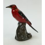 Royal Doulton rare bird Red Cardinal: HN220, perched on a stump, height 15cm.