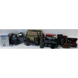 A good collection of vintage Cameras and Lenses: Vintage cameras and lenses including Contax &