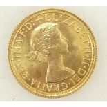 Gold full Sovereign Coin QEII 1966: