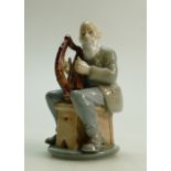 Irish Wade figure: Irish Wade porcelain Seagoe Ceramics figure "The Bard Of Armach" modelled by