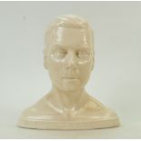 Beswick cream pottery bust of Edward VIII: Crowned 12th May 1937, height 23cm.