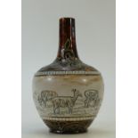 Doulton Lambeth Stoneware Vase by Hannah Barlow: Doulton Lambeth Stoneware vase by Hannah Barlow,