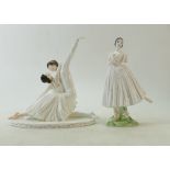 Coalport Dancers figures: Coalport figures for Compton & Woodhouse comprising double figure Fonteyn