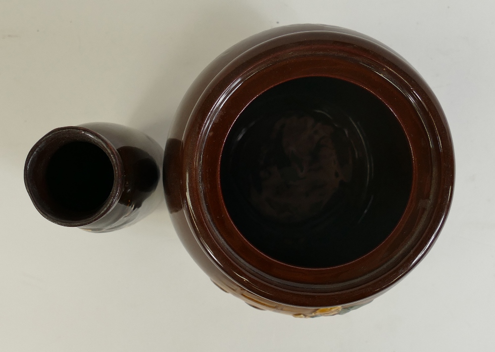 Royal Doulton Kingsware Tobacco Jar & cover and small vase: Royal Doulton Kingsware tobacco jar & - Image 4 of 4