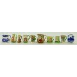 A collection of Royal Doulton miniature Seriesware items: Royal Doulton miniature items including