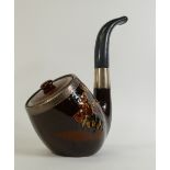 Royal Doulton Kingsware Tobacco Jar as a Pipe: Royal Doulton Kingsware tobacco jar as large pipe