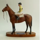 Beswick Connoisseur model of Arkle with Pat Taaffe up: 2084 on wood plinth.