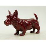 Royal Doulton Flambe model of a Terrier dog: Royal Doulton model of terrier dog, length 18cm.